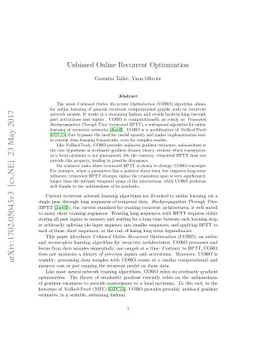 Unbiased Online Recurrent Optimization