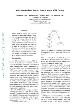 Addressing the Data Sparsity Issue in Neural AMR Parsing