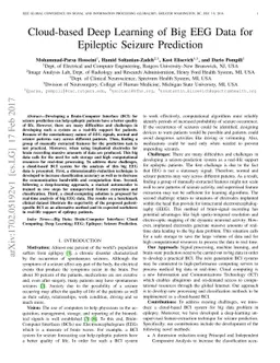 Cloud-based Deep Learning of Big EEG Data for Epileptic Seizure
  Prediction