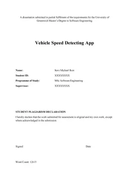 Vehicle Speed Detecting App