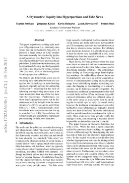 A Stylometric Inquiry into Hyperpartisan and Fake News