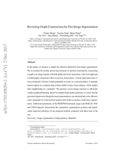 Revisiting Graph Construction for Fast Image Segmentation
