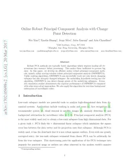 Online Robust Principal Component Analysis with Change Point Detection