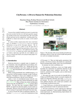 CityPersons: A Diverse Dataset for Pedestrian Detection