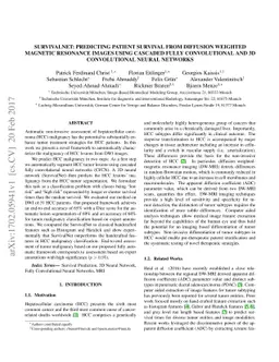 SurvivalNet: Predicting patient survival from diffusion weighted
  magnetic resonance images using cascaded fully convolutional and 3D
  convolutional neural networks