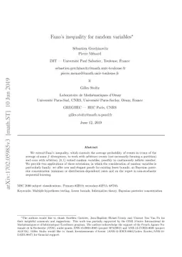 Fano's inequality for random variables