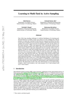 Learning to Multi-Task by Active Sampling