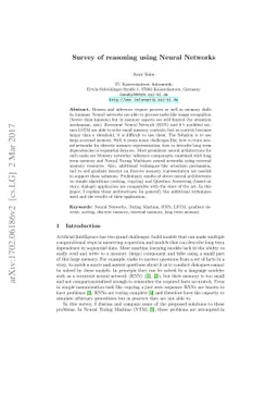 Survey of reasoning using Neural networks