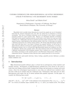 Uniform Inference for High-dimensional Quantile Regression: Linear
  Functionals and Regression Rank Scores