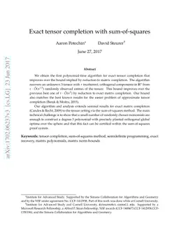 Exact tensor completion with sum-of-squares