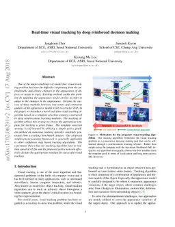 Real-time visual tracking by deep reinforced decision making