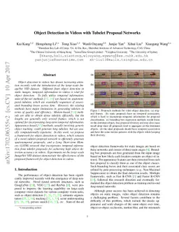 Object Detection in Videos with Tubelet Proposal Networks