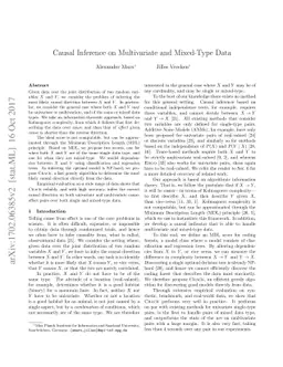 Causal Inference on Multivariate and Mixed-Type Data
