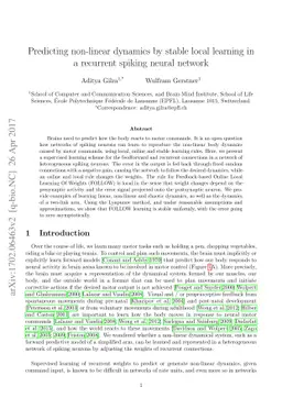 Predicting non-linear dynamics by stable local learning in a recurrent
  spiking neural network