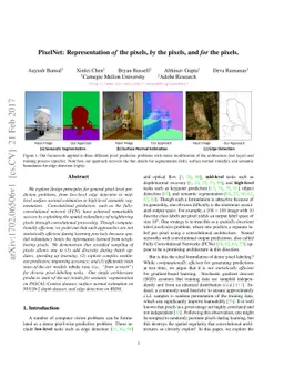 PixelNet: Representation of the pixels, by the pixels, and for the
  pixels
