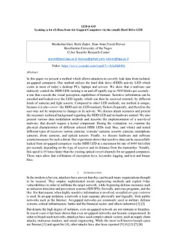 LED-it-GO: Leaking (a lot of) Data from Air-Gapped Computers via the
  (small) Hard Drive LED