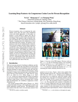 Learning Deep Features via Congenerous Cosine Loss for Person
  Recognition