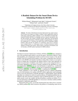 A Realistic Dataset for the Smart Home Device Scheduling Problem for
  DCOPs
