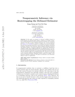 Nonparametric Inference via Bootstrapping the Debiased Estimator