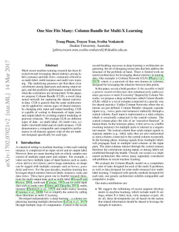 One Size Fits Many: Column Bundle for Multi-X Learning