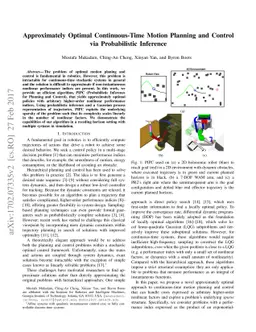 Approximately Optimal Continuous-Time Motion Planning and Control via
  Probabilistic Inference
