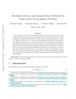 Stochastic Newton and Quasi-Newton Methods for Large Linear
  Least-squares Problems