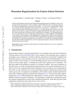 Horseshoe Regularization for Feature Subset Selection