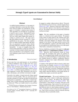 Strongly-Typed Agents are Guaranteed to Interact Safely