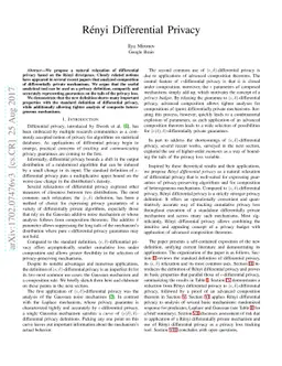 Renyi Differential Privacy