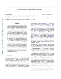 Nonparanormal Information Estimation