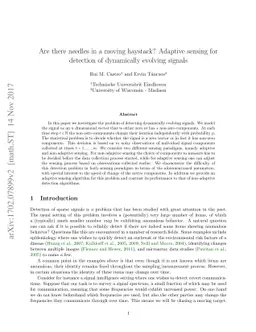 Are there needles in a moving haystack? Adaptive sensing for detection
  of dynamically evolving signals