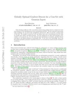 Globally Optimal Gradient Descent for a ConvNet with Gaussian Inputs
