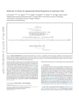 McKernel: A Library for Approximate Kernel Expansions in Log-linear Time
