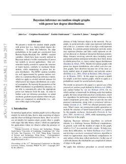 Bayesian inference on random simple graphs with power law degree
  distributions