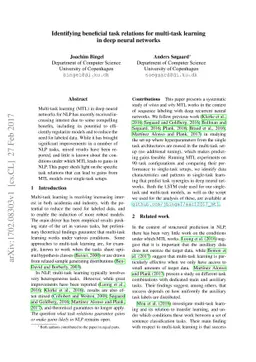 Identifying beneficial task relations for multi-task learning in deep
  neural networks