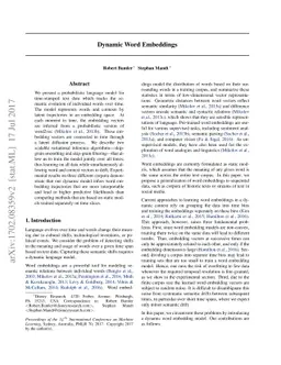 Dynamic Word Embeddings