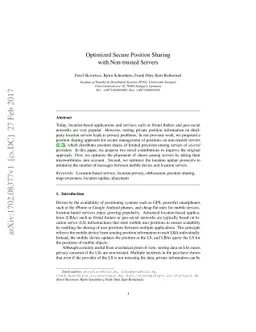 Optimized Secure Position Sharing with Non-trusted Servers