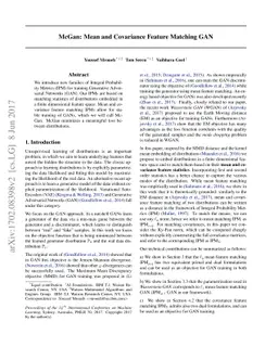 McGan: Mean and Covariance Feature Matching GAN