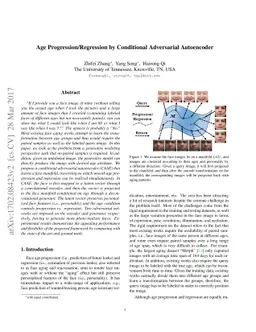Age Progression/Regression by Conditional Adversarial Autoencoder