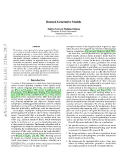 Boosted Generative Models