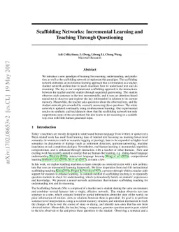 Scaffolding Networks: Incremental Learning and Teaching Through
  Questioning