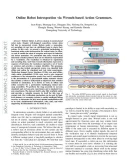 Online Robot Introspection via Wrench-based Action Grammars