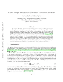 Robust Budget Allocation via Continuous Submodular Functions