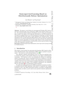 Semi-supervised Learning based on Distributionally Robust Optimization