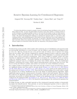 Iterative Bayesian Learning for Crowdsourced Regression