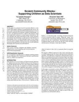 Scratch Community Blocks: Supporting Children as Data Scientists