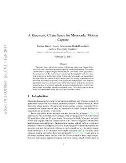 A Kinematic Chain Space for Monocular Motion Capture