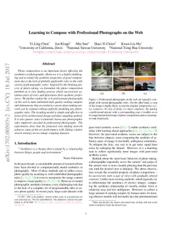 Learning to Compose with Professional Photographs on the Web