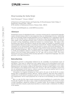 Deep Learning the Indus Script