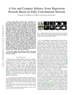 A Fast and Compact Saliency Score Regression Network Based on Fully
  Convolutional Network